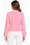 Women's Notched Collar Gold-Embellished Button-Front Stylish Short Blazer Jacket with Collar Detail - 4