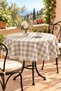 Round Tablecloth with Gingham Pattern and Pom-Pom Accents – Liquid-Resistant, Stain Resistant, Durable Duck Fabric, Various Size Options - 5