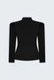 Short Jacket with Sleeve Detail - Black - 6