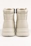 Cream-Colored Thick-Soled Lace-Up Boot, Plush - 3