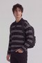 Thin striped long sleeve polo collar t-shirt - 5