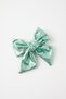 Mint Shiny Bow Detail Girls' Clip-On Hair Clip - 2