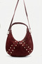 Vesta Women's Shoulder Bag, Genuine Suede Leather, TERRACOTTA - 5