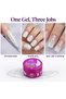 Global Fashion Disco Flashing Glitter Builder Gel for Nails 15g, Reflective Glitter Nail Extension Gel, Thick Self Levelling UV LED Builder Gel for Nail Art, Overlays & Extensions, HEMA & TPO Free (01 - 8