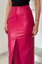 Women's Fuchsia Embellished Pleated Slit Skirt - 3
