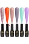 Black Elite Gel Nail Polish Set Blush & Bold, 6 x 8ml - Soak Off UV LED Gel Polish Kit, Long-Lasting High Gloss Colours for Salon and Home Manicure