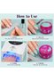 Global Fashion Disco Flashing Glitter Builder Gel 15g, Shade 16 - Reflective Glitter Nail Extension Builder, Thick Self Levelling UV LED Sculpting Gel for Overlays and Nail Art - 5