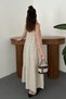 Women's Brown Strapless Asymmetrical-Cut Striped Cotton Muslin Dress - 4