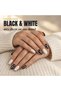 Global Fashion Poke & Hole 3D Nail Art Gel Set, Black & White, 2 x 5g - 6