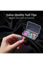 Global Fashion 288 pcs Colored Nail Tips Set, Full Cover Nail Extension Tips in Multiple Shapes & Sizes, ABS Material, Flexible & Reusable Tips for Acrylic, PolyGel, UV/LED Nail Art & DIY Manicure - 7