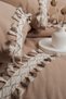 Cappuccino-Colored Linen Single-Size Duvet Cover Set - 6