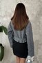 Women's Gray Bird's-Eye Melton Coat - 5