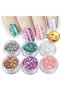 Nail Glitter Art Decoration Powder for Design - 12 Colors of Holographic Nail Glitter, Sequins, and Flakes for Nail Art Designs | (GLITTER 1) - 2