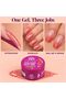 Global Fashion Disco Flashing Glitter Builder Gel 15g, Shade 07 - Reflective Glitter Nail Extension Builder, Thick Self Levelling UV LED Sculpting Gel for Overlays and Nail Art - 8
