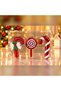 New Year's Christmas Tree Ornaments with Candy Cane and Lollipop Shapes, 3-Piece Set, Box 18x14 cm