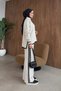 Women's striped knit two-piece set (top and bottom) - 2