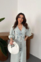 Women's Snow-White, Machine-Washable, Puffed-Sleeve Cotton Denim Dress - 3