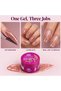 Global Fashion Disco Flashing Glitter Builder Gel 15g, Shade 06 - Reflective Glitter Nail Extension Builder, Thick Self Levelling UV LED Sculpting Gel for Overlays and Nail Art - 8