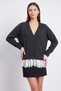 Lace-Detail Knit Cardigan T2621 - ANTHRACITE