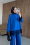 Görkem Lace-Detailed Cobalt Pot Set - 4