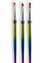 Nail Art Brush Kit with Flat, Oval, and Synthetic Brushes - Create Stunning Nail Art Designs at Home (3 Pcs, Multicolors) - 5