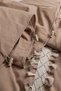 Cappuccino-Colored Linen Single-Size Duvet Cover Set - 7
