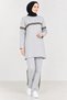 Women's Yellow-Striped Modest Track Suit Set