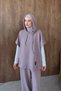 Cool Taupe Color Vest Set - 3