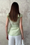 Women's Mint Green Lyocell Tie-Detail Blouse - 5