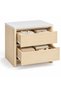 Bedside Headboard Shelf, Simple and Modern, Mini Size, with a Pair of Simple Nightstands and Wooden Storage Cabinets - 3