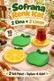 Set of 4 Apple and Lemon-Patterned Coasters, 10 cm, for Coffee and Tea Cups—Colorful Tableware Accessories - 6