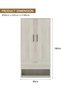 Wardrobe with 1 Doors, and Open Shoe Rack, Hanging Rod and 2 Compartments, Wooden Closet Storage Cabinet for Bedroom, Living Room - Cascina Pine - 3