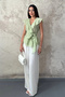 Women's Mint Green Lyocell Tie-Detail Blouse - 3