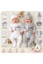 Cute Penguin-Printed 100% Cotton Baby Onesie & Beanie Set - 2