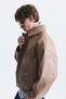 Loose-Fit Polo Collar Faux Leather Jacket - 4