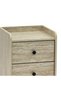 Bedside table wood with 2 practical drawers beige - 7