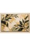Olive Leaf Botanical Pattern Tempered Glass Cutting Board, 35x25 cm, 6 mm