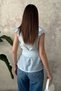 Women's Blue Tie-Detail Lyocell Blouse - 5