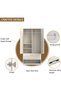 Wardrobe with 1 Doors, and Open Shoe Rack, Hanging Rod and 2 Compartments, Wooden Closet Storage Cabinet for Bedroom, Living Room - Cascina Pine - 5
