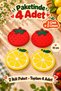 Set of 4 Strawberry-and-Lemon-Patterned Coasters, 10 cm Coffee Cup Coasters, Colorful Tableware Accessories - 2