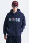 Embroidered Oversized Hooded Sweatshirt - 3