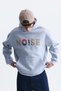 Embroidered Oversized Hooded Sweatshirt - 3