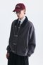 Sweatshirt with Metal-Embellished Button Closure - 4