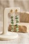 Handmade Dangle Earrings with Natural Stone Chips—Special Design