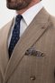 Striped Slim Fit Wide-Wrap Neckline Double-Breasted Wool Men’s Suit, Beige - 45492.26K - 2