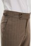 Striped Slim Fit Wide-Wrap Neckline Double-Breasted Wool Men’s Suit, Beige - 45492.26K - 6