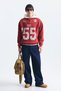 Oversize printed hooded sweatshirt