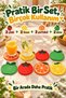 Set of 8 Fruit-Patterned Coasters: Strawberry, Lemon, Orange, Apple, and Coffee Cup Coasters—Table Accessories - 6