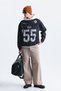 Oversize printed hooded sweatshirt