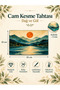 Sunset Mountain and Checkered Lake Patterned Tempered Glass Cutting Board, 35x25 cm, 6 mm - 4